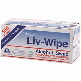 Mini Alcohol Swabs - 70% Isopropyl Alcohol- Expired april 2025